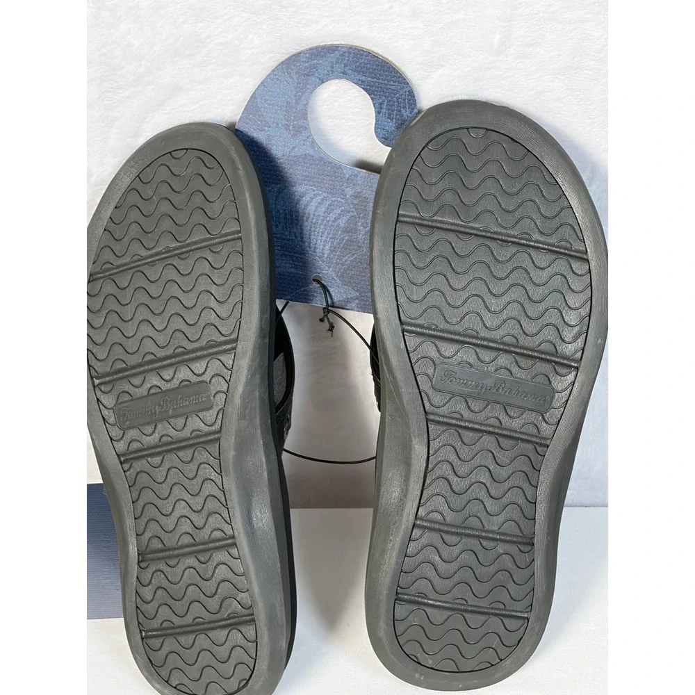 Tommy Bahama TBF Coast Men Black Flip Flop Sandals Size 11 NEW